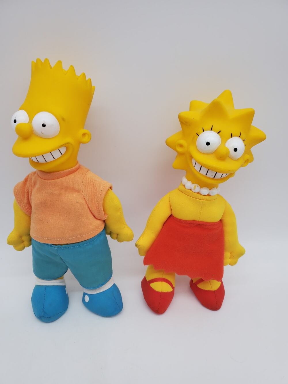 Lisa and Bart Simpson Plushes - 1990
